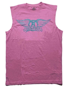 Aerosmith - Glitter Logo Uni Pink Tank in the group MERCHANDISE / Hoodies / Hårdrock at Bengans Skivbutik AB (5551288r)