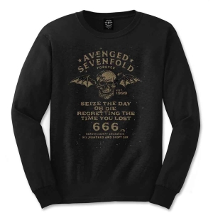 Avenged Sevenfold - Seize The Day Uni Bl Longsleeve in the group MERCHANDISE / Hoodies / Hårdrock at Bengans Skivbutik AB (5551303r)