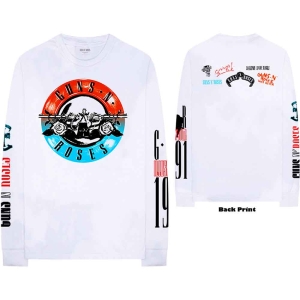 Guns N Roses - Motorcross Logo Uni Wht Longsleeve in the group MERCHANDISE / T-shirt / Hårdrock at Bengans Skivbutik AB (5552287r)