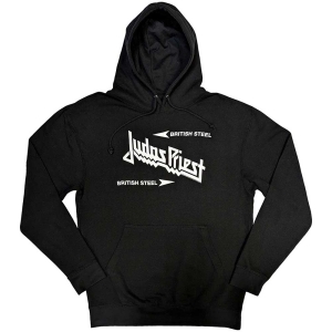 Judas Priest - British Steel Logo Uni Bl Hoodie in the group MERCHANDISE / Hoodies / Hårdrock at Bengans Skivbutik AB (5552910r)