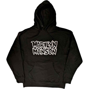 Marilyn Manson - Classic Logo Uni Bl Hoodie in the group MERCHANDISE / Hoodies / Hårdrock at Bengans Skivbutik AB (5553234r)