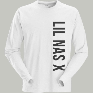 Lil Nas X - Vertical Text Uni Wht Longsleeve  in the group MERCHANDISE / T-shirt / Hip Hop-Rap at Bengans Skivbutik AB (5553295r)