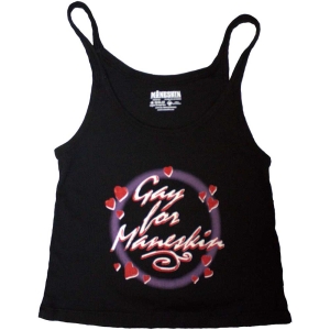 Maneskin - Gay For Maneskin Uni Bl Tank Top in the group MERCHANDISE / T-shirt / Pop-Rock at Bengans Skivbutik AB (5553299r)