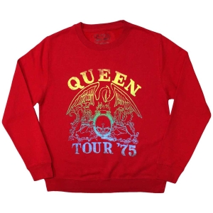 Queen - Tour  75 Crest Uni Red Sweatshirt  in the group OUR PICKS / New Merch / June at Bengans Skivbutik AB (5553969r)