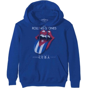 Rolling Stones - Havana Cuba Uni Blue Hoodie in the group MERCHANDISE / Hoodies / Pop-Rock at Bengans Skivbutik AB (5554679r)