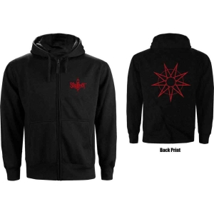 Slipknot - 9-Point Star Backprint Uni Bl Zip Hoodie in the group MERCHANDISE / Hoodies / Hårdrock at Bengans Skivbutik AB (5554716r)