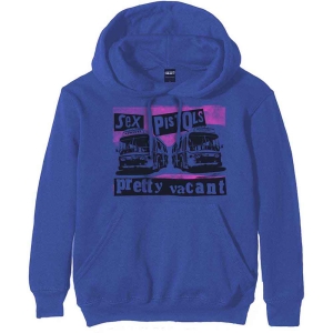 Sex Pistols - Pretty Vacant Coaches Blue Hoodie  in the group MERCHANDISE / Hoodies / Punk at Bengans Skivbutik AB (5554749r)