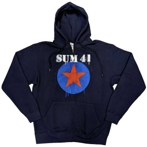 Sum 41 - Star Logo Uni Navy Zip Hoodie  in the group MERCHANDISE / Hoodies / Punk at Bengans Skivbutik AB (5554757r)