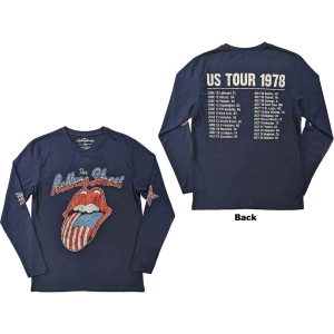 Rolling Stones - Us Tour 78 Uni Navy Longsleeve  in the group MERCHANDISE / T-shirt / Pop-Rock at Bengans Skivbutik AB (5554903r)