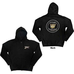 Tupac - Crown Seal Uni Bl Zip Hoodie  in the group MERCHANDISE / Hoodies / Hip Hop-Rap at Bengans Skivbutik AB (5555309r)