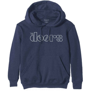 The Doors - Logo Uni Navy Hoodie  in the group MERCHANDISE / Hoodies / Pop-Rock at Bengans Skivbutik AB (5555348r)