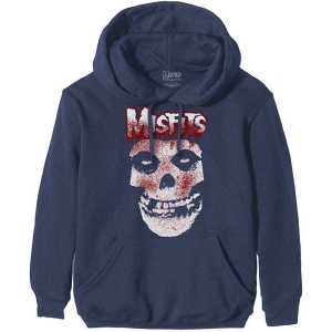 Misfits - Blood Drip Skull Uni Navy Hoodie  in the group MERCHANDISE / Hoodies / Punk at Bengans Skivbutik AB (5555352r)