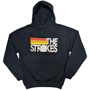 Strokes - Logo & Stripes Uni Navy Hoodie  in the group MERCHANDISE / Hoodies / Pop-Rock at Bengans Skivbutik AB (5555363r)