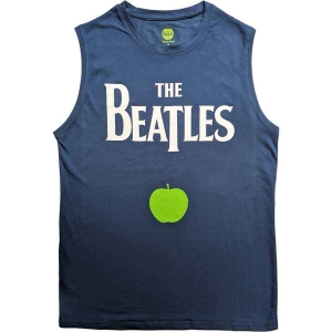 The Beatles - Drop T Logo & Apple Denim Tank Top  in the group MERCHANDISE / T-shirt / Pop-Rock at Bengans Skivbutik AB (5555499r)