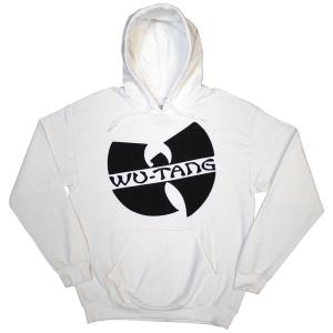 Wu-Tang Clan - Slanted Logo Mono Uni Wht Hoodie  in the group MERCHANDISE / Hoodies / Hip Hop-Rap at Bengans Skivbutik AB (5555603r)