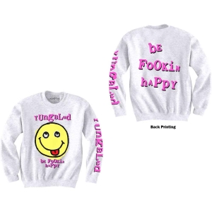 Yungblud - Raver Smile Uni Wht Sweatshirt  in the group MERCHANDISE / Hoodies / Pop-Rock at Bengans Skivbutik AB (5555611r)