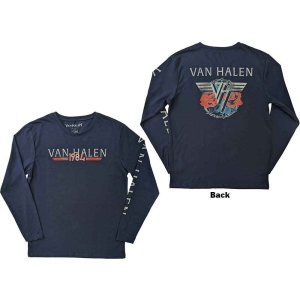 Van Halen - 84 Tour Navy Longsleeve  in the group MERCHANDISE / T-shirt / Hårdrock at Bengans Skivbutik AB (5555677r)