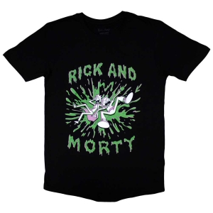 Rick & Morty - Green Splat Uni Bl T-Shirt in the group OUR PICKS / New Merch / June at Bengans Skivbutik AB (5555975r)