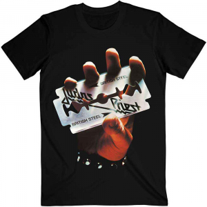 Judas Priest - British Steel Uni Bl T-Shirt in the group MERCHANDISE / T-shirt / Hårdrock at Bengans Skivbutik AB (5556718)