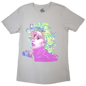 Lady Gaga - Colour Sketch Uni Natrl T-Shirt in the group MERCHANDISE / T-shirt / Pop-Rock at Bengans Skivbutik AB (5557230r)