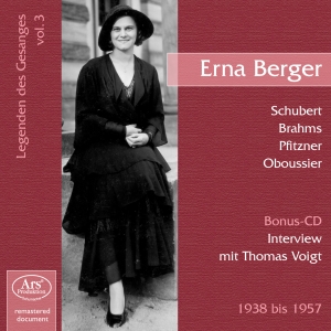 Schubert/Brahms/Schumann/Pfitzner/W - Vocal Recital Erna Berger in the group CD / Klassiskt at Bengans Skivbutik AB (5560882)