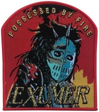 Exhumer - Patch Possessed By Fire Red Border in the group MERCHANDISE / Accessoarer / Nyheter / Hårdrock at Bengans Skivbutik AB (5562690)