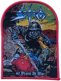 Sodom - Patch 40 Years At War Red Border (1 in the group MERCHANDISE / Accessoarer / Nyheter / Hårdrock at Bengans Skivbutik AB (5562695)