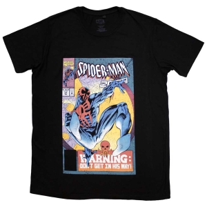 Marvel - Spider-Man Warning Cover Bl T-Shirt in the group MERCHANDISE / T-shirt / Film-Musikal at Bengans Skivbutik AB (5562790r)