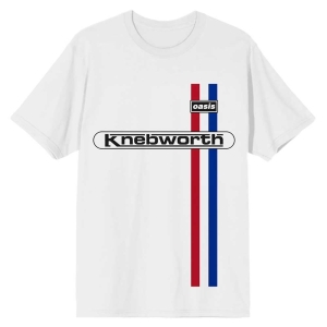 Oasis - Knebworth Vertical Stripe Wht T-Shirt in the group MERCHANDISE / T-shirt / Pop-Rock at Bengans Skivbutik AB (5562795r)