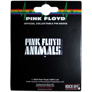 Pink Floyd - Animals Mono Text Logo Pin Badge in the group MERCHANDISE / Merch / Pop-Rock at Bengans Skivbutik AB (5562893)