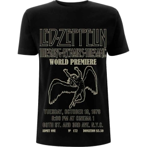 Led Zeppelin - Tsrts World Premiere Uni Bl T-Shirt in the group MERCHANDISE / T-shirt / Pop-Rock at Bengans Skivbutik AB (5563411r)