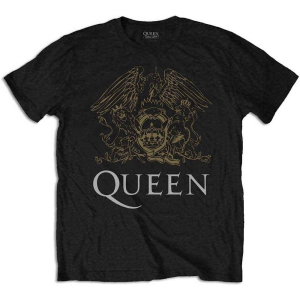 Queen - Crest Uni Bl T-Shirt in the group MERCHANDISE / T-shirt / Pop-Rock at Bengans Skivbutik AB (5563417r)