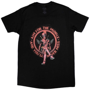 Marvel - Deadpool Aim Middle Uni Bl T-Shirt in the group MERCHANDISE / T-shirt / Film-Musikal at Bengans Skivbutik AB (5563597r)