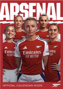 Arsenal Fc Womens  - 2025 A3 Calendar  in the group OUR PICKS / Friday Releases / Friday the 1st of November 2024 at Bengans Skivbutik AB (5563798)