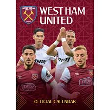 West Ham United Fc - 2025 A3 Calendar  in the group MERCH / Calender 2025 / Calendars League at Bengans Skivbutik AB (5563819)