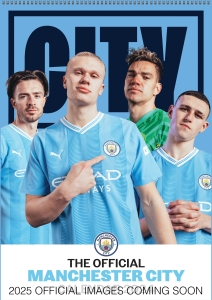 Manchester City Fc  - 2025 A3 Calendar  in the group MERCH / Calender 2025 / Calendars League at Bengans Skivbutik AB (5563824)