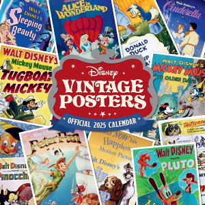 Disney Vintage Posters - 2025 Square Calendar in the group MERCHANDISE / Merch / Film-Musikal at Bengans Skivbutik AB (5563850)