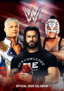 Wwe Men  - 2025 A3 Calendar  in the group MERCH / Calender 2025 / Calendars League at Bengans Skivbutik AB (5563887)