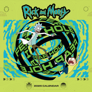 Rick And Morty  - 2025 Square Calendar in the group MERCHANDISE / Merch / Nyheter / Film-Musikal at Bengans Skivbutik AB (5563915)