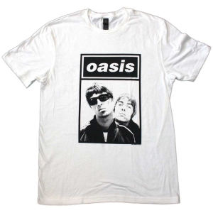 Oasis - Noel & Liam Boxed Photo Wht T-Shirt in the group MERCHANDISE / T-shirt / Nyheter / Pop-Rock at Bengans Skivbutik AB (5564207r)