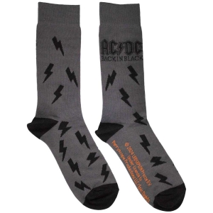 Ac/Dc - Back In Black Bolts Char Socks (Eu 39-45 in the group MERCH / Minsishops-merch / Ac/Dc at Bengans Skivbutik AB (5564489)