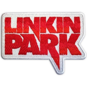 Linkin Park - Red Logo Wht Woven Patch in the group MERCHANDISE / Merch / Hårdrock at Bengans Skivbutik AB (5565595)