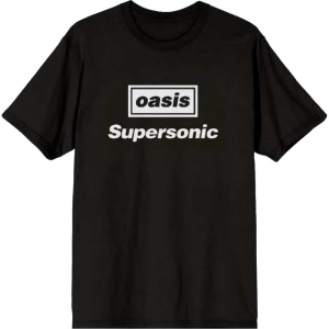 Oasis - Supersonic Title Uni Bl T-Shirt in the group MERCHANDISE / T-shirt / Pop-Rock at Bengans Skivbutik AB (5565634r)