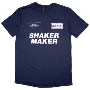 Oasis - Shakermaker Tracklisting Navy T-Shirt in the group MERCHANDISE / T-shirt / Nyheter / Pop-Rock at Bengans Skivbutik AB (5566073r)