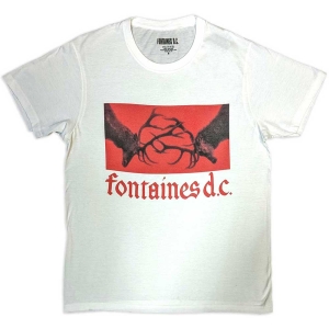 Fontaines D.C. - Clashing Stags Uni Wht T-Shirt in the group MERCHANDISE / T-shirt / Nyheter / Pop-Rock at Bengans Skivbutik AB (5566333r)