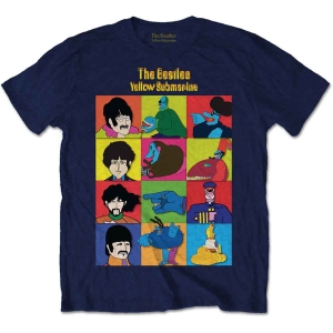 Beatles - Ysm Sub Characters Navy T-Shirt in the group MERCHANDISE / T-shirt / Nyheter / Pop-Rock at Bengans Skivbutik AB (5566342r)