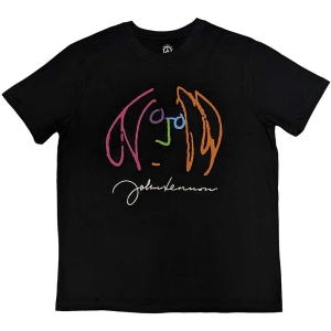 John Lennon - Self Portrait Full Colour Uni Bl T-Shirt in the group MERCHANDISE / T-shirt / Pop-Rock at Bengans Skivbutik AB (5566712r)