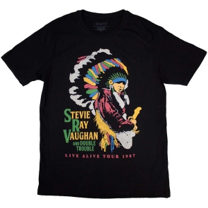 Stevie Ray Vaughan - Double Trouble Tour 87 Bl T-Shirt in the group MERCHANDISE / T-shirt / Blues at Bengans Skivbutik AB (5567009r)