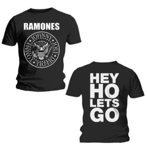 Ramones - Hey Ho Lets Go Back Print Uni Bl T-Shirt in the group MERCHANDISE / T-shirt / Punk at Bengans Skivbutik AB (5567539r)