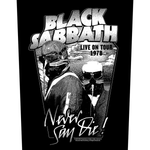 Black Sabbath - Never Say Die Back Patch in the group MERCHANDISE / Merch / Hårdrock at Bengans Skivbutik AB (5569042)